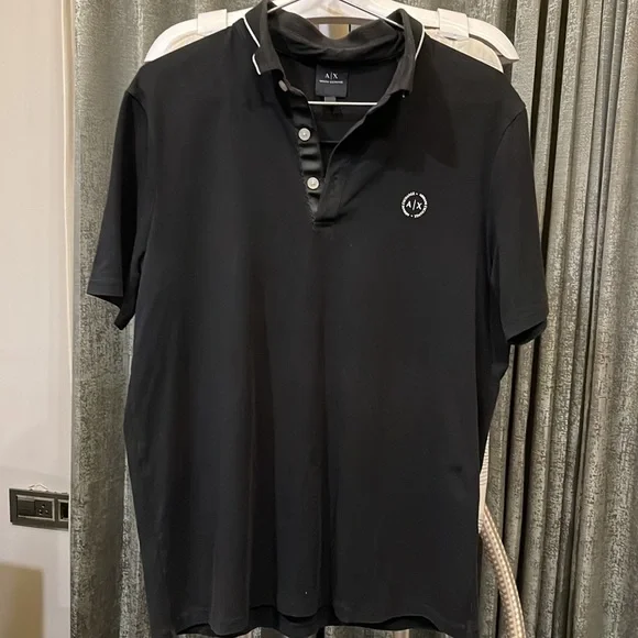ARMANI EXCHANGE
Black Slim Fit Polo T-Shirt - Picture 6 of 11